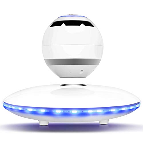 AWJ Antigravedad Flotante Magnético del Altavoz De Bluetooth De Carga Inalámbrica Siete Colores Cambiables Moderna Luz De La Noche Levitante Flotante Altavoz