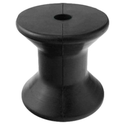 Rouleau de remorque de bateau – Caoutchouc 80 x 75 x 75 mm | Rouleau de quille, butée d'arc d'arbre de 7,6 cm avec trou central de 1,27 cm | Pour remorques...