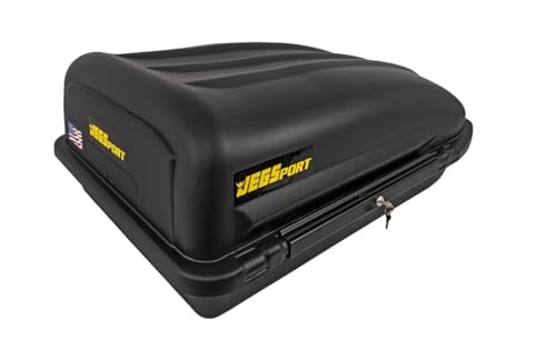 JEGS Rooftop Cargo Carrier for Car Storage - Small Roof Rack Cargo Carrier - Heavy Duty Weatherproof...