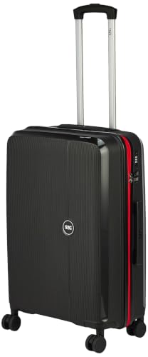 Image of Wiki Zine 8 Wheel Hardside Polycarbonate Trolley,Medium,BlK Red