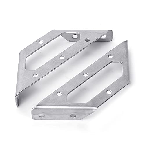 2Pcs Trapeziform Angle Brackets Stainless Steel Multifunction Corner Brace Bracket Fastener for Furniture Cupboard Storage Box