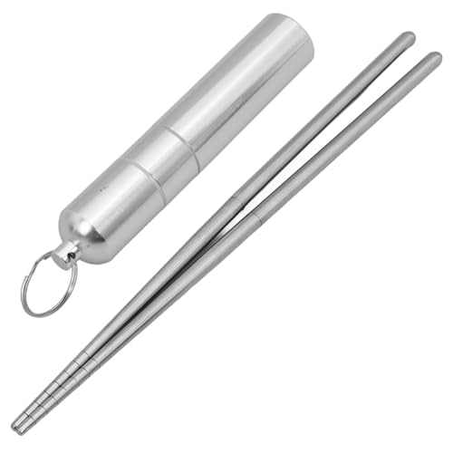 HIAKDOFT ステンレス製折りたたみ箸 携帯用属収納ケース付き 衛生で耐久性