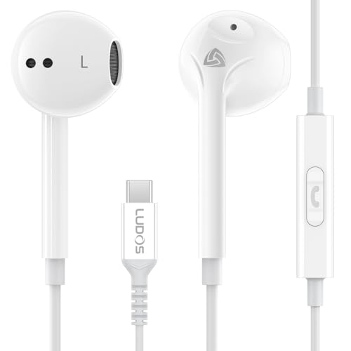 LUDOS Zenith USB C Headphones for iPhone 17 16 15 Pro Max Plus Air iPad Pro Air, 2 Years Warranty,...