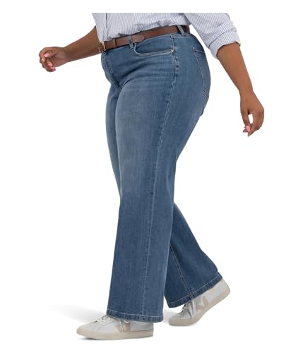 KUT from the Kloth Women's Plus Jean High Rise Wide Leg Clean Hem2
