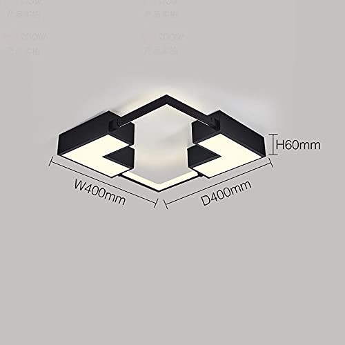 Plafond LED dimmable 24W carré extra-plat pour éclairage de couloir moderne
