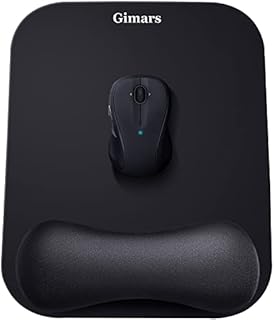 Gimars Large Smooth Superfine Fibre Memory Foam Ergonomic Mouse Pad Wrist Rest Support - Mousepad with Nonslip Base for Laptop, Computer, Gaming & Office