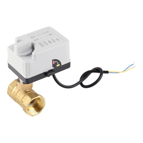 Valvola a Sfera Motorizzata 2 Fili 2 Vie Normalmente Chiusa DN25 Ottone ABS DC 12V a 24V Accessorio Valvola a Sfera Elettrica Motore Sincrono Filettatura del Tubo 1in IP54