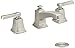 Moen WS84820SRN Boardwalk Two-Handle Low Arc Bathroom Faucet, Spot Resist Brushed Nickel
