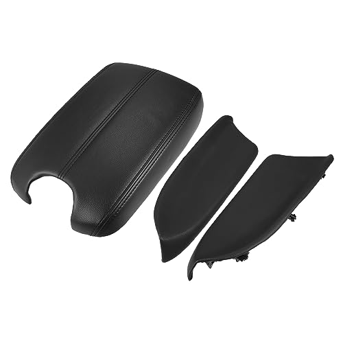 X AUTOHAUX 1 Set Car Center Console Cover Front Door Panels Armrest Replacement for Honda Accord 2008 2009 2010 2011 2012 Black