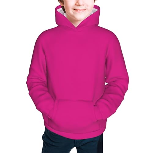 Darkmagenta Kids Pullover Hoodies Boys Sweatshirts Girls Athletic Clothes with Pocket2