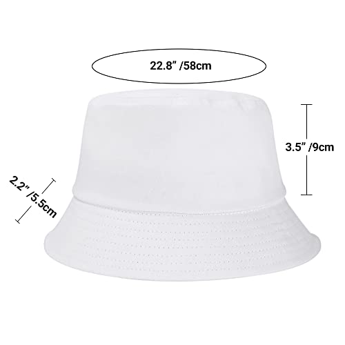 Umeepar PT-49589 Unisex Cotton Packable Bucket Hat Sun Hat Plain Colors thumb #4
