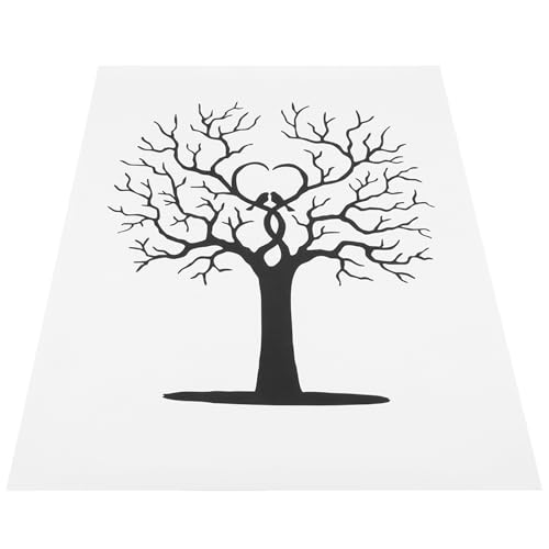 Yinhing Árbol de Huellas Dactilares DIY Firma de Invitados para Bodas Fiestas Libro de Visitas único Alternativa Punción de para Celebraciones Decoración del Hogar