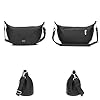 Zwei Damen Handtasche Mademoiselle.M M70 Moon-Bag 4 Liter Trend-Tasche in Halbmond-Form vielseitig als Bauchtasche Crossbody-Bag Abendtasche Umhängetasche zu tragen (nubuk-black) #2