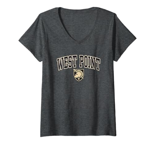 Womens Army Black Knights Womens Arch Over Dark Heather V-Neck T-Shirt