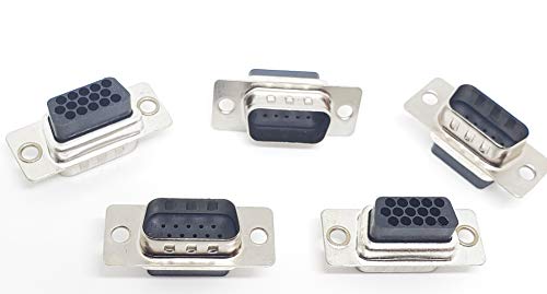 PC Accessories - High Density Male Crimp Type Connector D-Sub HD15 Pin, 10-Pack No Pin