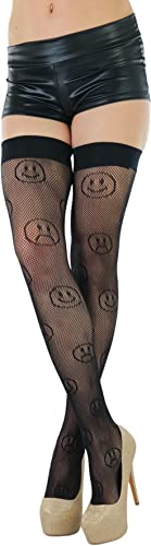 Image of ToBeInStyle Women's Sexy Nylon Versatile Fine Fishnet Thigh High Stockings w /Opaque Band