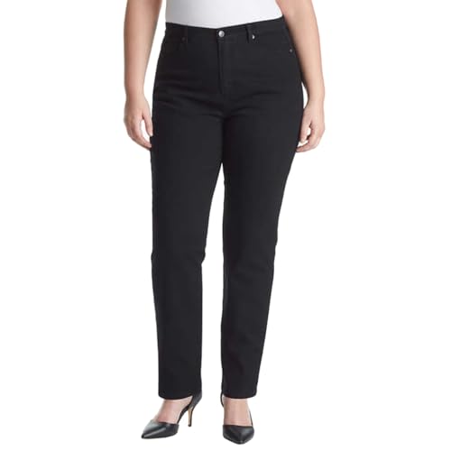 Gloria Vanderbilt Women's Classic High Rise Tapered Amanda Jean for Women - Black6Long