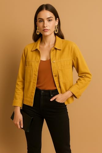 Classic- Oversized Button Up Denim Jacket- Soft Denim 3/4 Sleeve- Blue Denim Long Sleeve- Pink, Purple, White, Yellow3