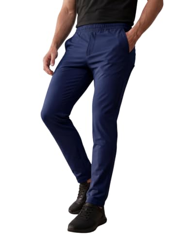 Image of SaintX Men's 4-Way Stretchable Athleisure Pants | Sweat Wicking Fabric | Slim Fit | Active - Sports Wear | Travel, Lounge & Casual Wear | Stylish Back Zipper Pocket | Available in Plus Size (ST06)