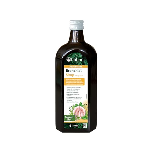 hübner® Bronchial-Sirup – Mit Thymian & Salbei, unterstützt die natürliche Reinigung der Atemwege, ohne Alkohol, Laktose & Gluten, ideal für Hals & Bronchien in der Erkältungszeit, vegetarisch