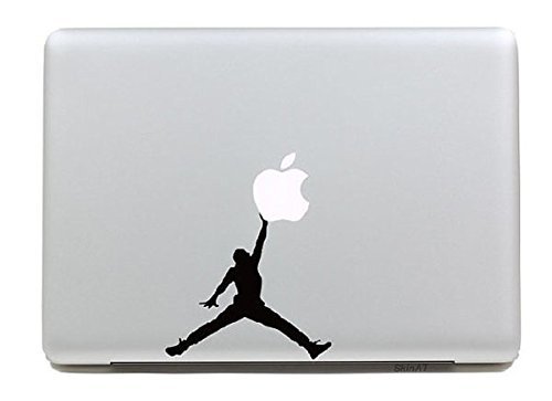 Vati Hojas desprendibles Classic Basketball Etiqueta del Vinilo de la Etiqueta engomada de la Piel de Arte Negro para Apple Macbook Pro Aire Mac DE 13 Pulgadas 15"/13 Unibody 15" Pulgadas Portátil
