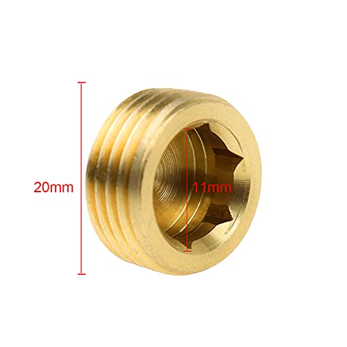 4 Stück Messing Rohr Zubehör Sechskantzähler Stecker Rohr Stopfen Kupplung Adapter 1/2 Zoll G Stecker Rohradapter (Innensechskant | Außengewinde) - Image 3