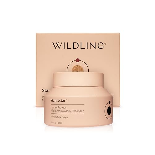 WILDLING Starnectar Barrier Protect Jelly Cleanser I Formulated with Marshmallow Root, Licorice Root, Orange Peel, Moonstone I Brighten, Soften + Repairs I 100% Natural, Vegan, Cruelty Free (3.4fl oz)