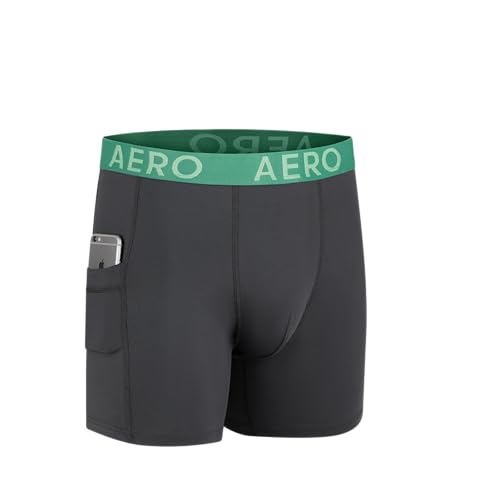 Aeropostale Mens Performance Compression Boxer Briefs Underwear Athletic Shorts, Baselayer Running Workout Fitness Shorts2