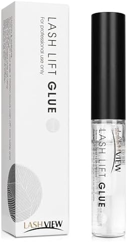 LASHVIEW Lash Lift Glue, Eyelash Perm Glue for Lash Lifting,Lash Lift Adhesive,Strong Sticky Hold,Transparent,No Irritation and Odorless,5ML.