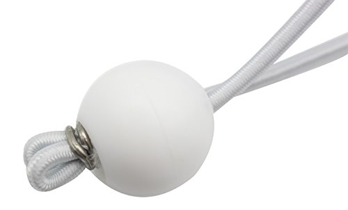 Comtops Heavy Duty 6" 100 PC Ball Bungee Canopy Tarp Tie Down Cord White Color Bonus 6 PK Mini Bungee Cord
