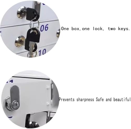 Wall Mounted Cell Phone Locker Cabinet for Office & Classroom, 60 Slots Storage Box with Lock & Keys, Secure Privacy Solution for Multiple Users