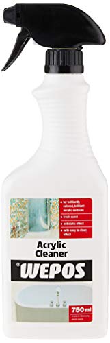 Wepos Acryl Reiniger 750ml | Anwendungsfertig | arbbrillante und glänzende Acryloberflächen | Wirkt antistatisch | mit Abperleffekt