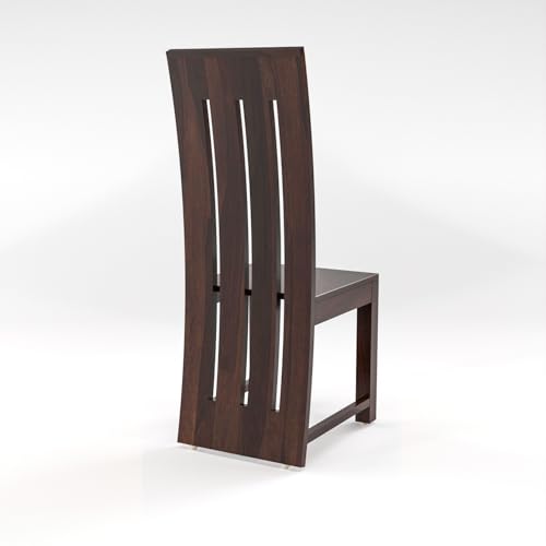 Image of Solid Sheesham Wood Dining Room Sets 4 Seater Dining Table with 4 Chairs for Dining Room, Living Room, Kitchen, Hotel, Restaurant, Cafeteria-(Zinor,Walnut)
