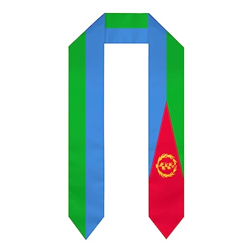 DABOYOZHZH Eritrea Flag Graduation Stoles Shawl Sash Scraf For Study Aboard International Students Graduation's Day