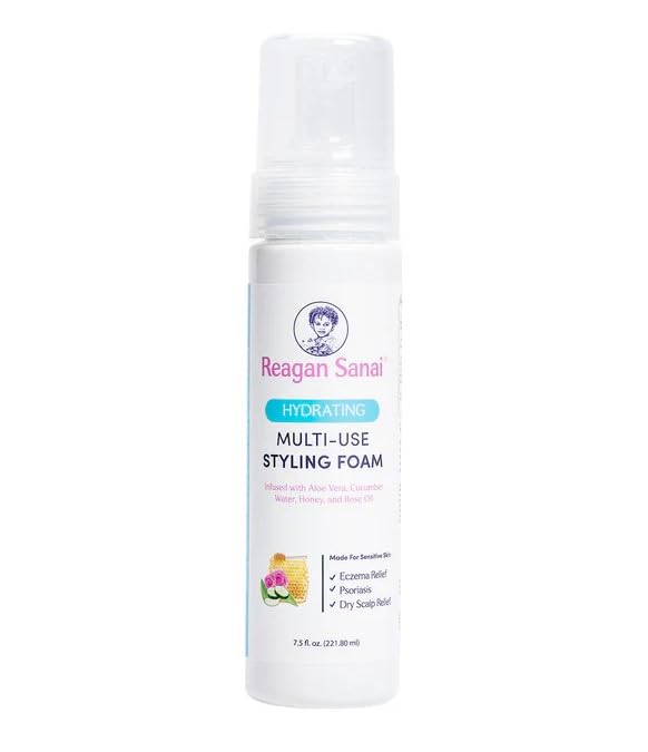 Image of Reagan Sanai Hydrating Multi-Use Hair Styling Foam for Kids 7.5 fl oz| Made with Natural Ingredients for Sensitive Skin, Eczema, Psoriasis and Dry Scalp| For All Hair Types (220 ml)