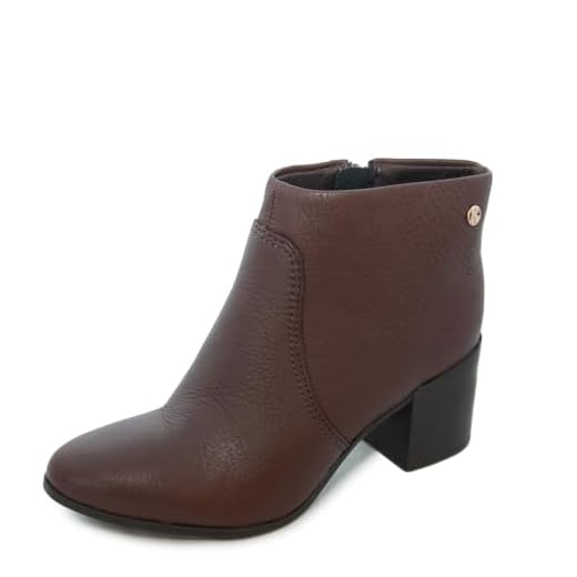 Bota Cano Curto Feminina Bottero 346901 Couro Marrom