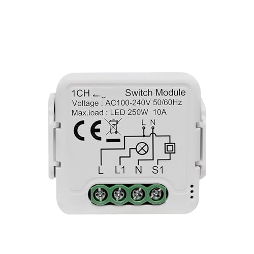 Control de 2 vías en color beige para pasillos con el módulo de interruptor de luz