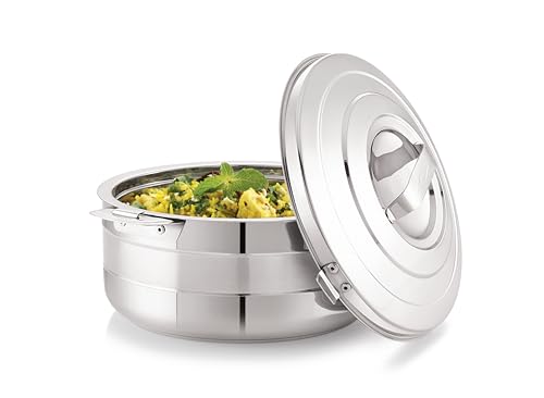 Image of Pigeon Galaxy Stainless Steel Insulated Casserole | Insulated Hot Pot | Food Grade Casserole Container with Steel Lid - Galaxy 1000ml