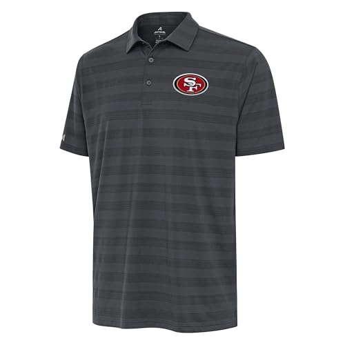 Antigua Men's Pewter San Francisco 49ers Tunnel Polo