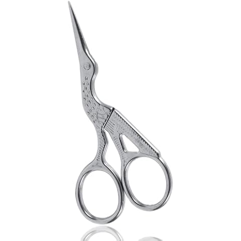 Wishbeauty Multi-Colour Rainbow Embroidery Scissors - 3.5"/9cm - Sharp Point (Silver) Cover
