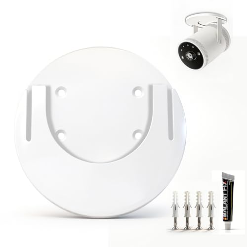 ZUIUINAO Drill Free Projector Wall Mount & Ceiling Mount for Samsung Freestyle 2nd Gen Freestyle 2nd Gen Accessories Steel Projector Shelf (White (1 Set))
