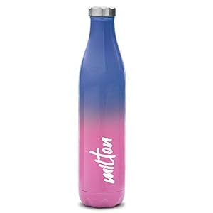 Milton Prudent 1100 Thermosteel 24 Hours Hot and Cold Stainless Steel Water Bottle, 1023 ml, Pink Blue, Pack of 1 Water Bottle