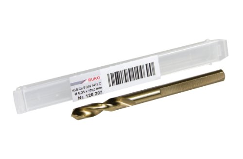 Führungsbohrer HSS CO 5, geschliffen Ø 6,35 x 102,0 mm mit Kreuzanschliff, Ersatzbohrer für A4 (Packung mit 2)