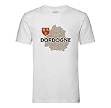 Fabriqué en France Fabulous T-Shirt Homme Col Rond Dordogne 24 Département Périgueux Carte Ancienne Rare