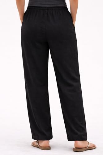 Image of Women Drawstring Waist Pants Casual Fit |Solid Pattern | Bottom Wear