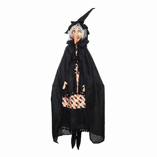 GALLERIE II Zelena Sorcerer Sorceress Witch Joe Spencer Gathered Traditions Soft Folk Art Collectible Figurine Fall Autumn Harvest Halloween Spooky Scary Figurine Home Living Room End Table Indoor