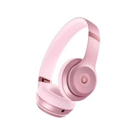 Beats Solo 4 - Wireless Bluetooth On-Ear Headphones, Apple & Android Compatible, Up to 50 Hours of Battery Life - Metallic Pink