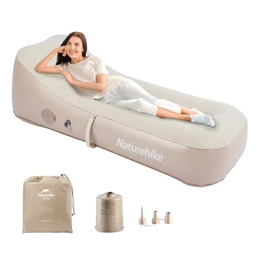 Naturehike Self-Inflating Couch, Inflatable Lounger Air Sofa, Blow up Couch, Air Mattress Sofa Chair, for Luxury Camping, Hiking, Picnics, Tent, and Home Use, Portable Air Pump Inclued