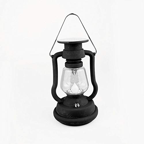Preisvergleich Produktbild Nologo KUQIQI Camping Licht Solar Direktfülltinte Kerosin-Lampe Außenbeleuchtung wasserdichte Wandleuchte Camping Sicherheits-Zubehör Tragbare Licht,Hohe Qualität (Farbe : Schwarz)
