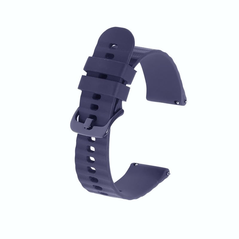 Colorcase Smart Watch Strap Silicon Texture Design Compatible with Zebronics Eternal Smart Watch - Same Color Clip Band